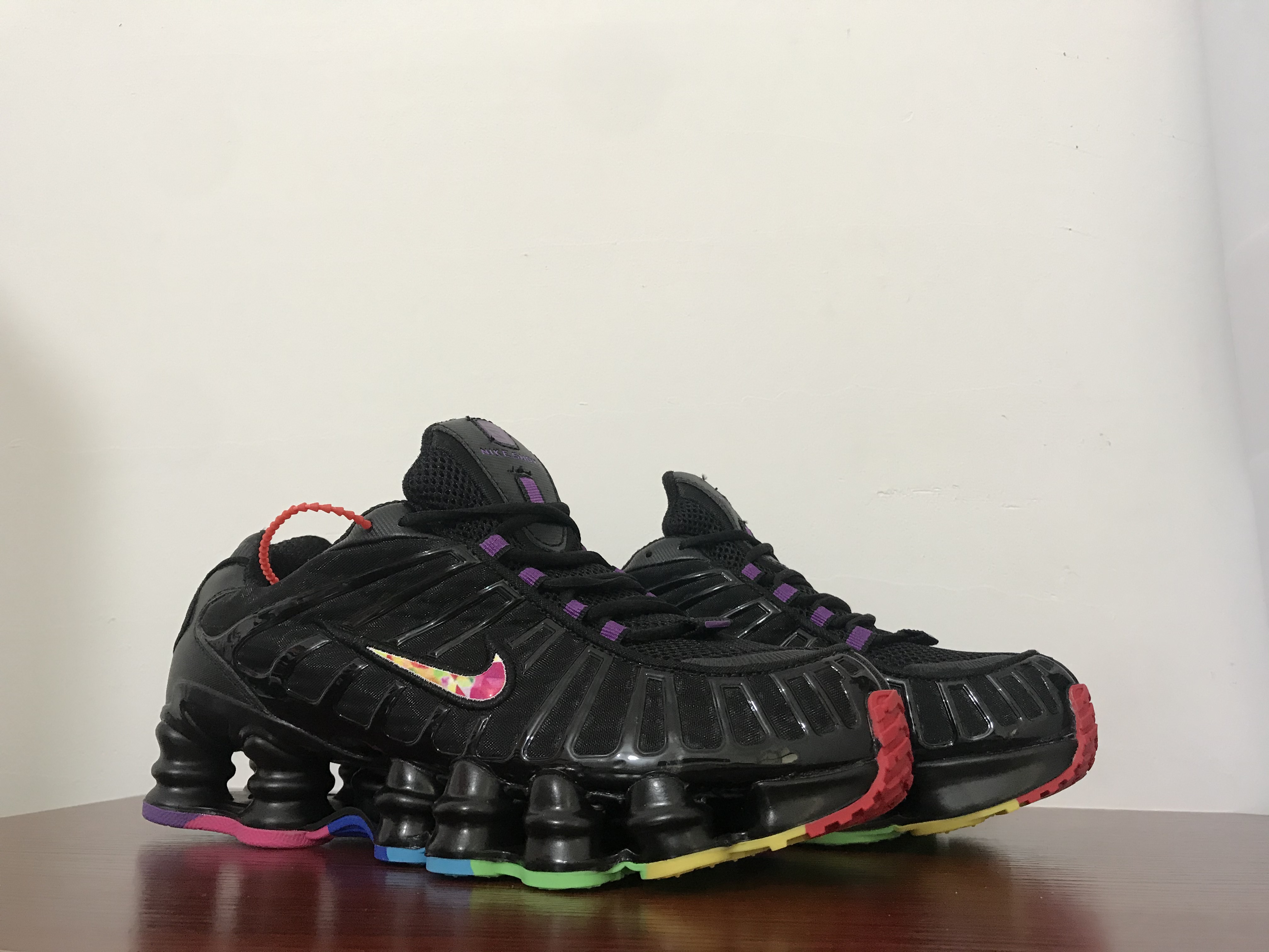 Women Nike Shox 13 Black Rainbow Shoes